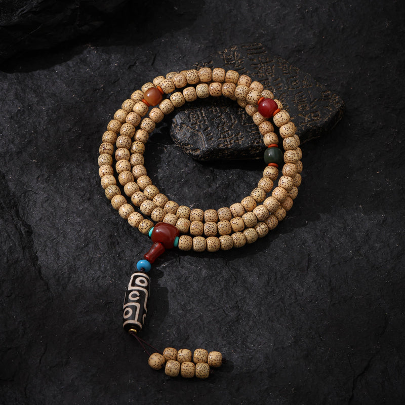 Bodhi Seed 108-Bead Mala Necklace