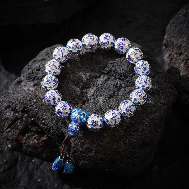 Tibetan Om Silver Bracelet