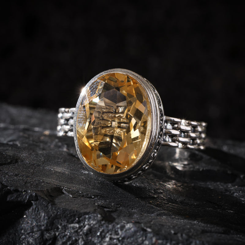 Citrine Statement Ring