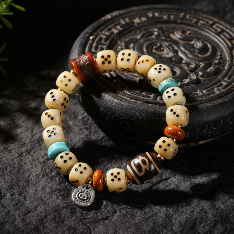 Yak Bone Dice Fortune Bracelet