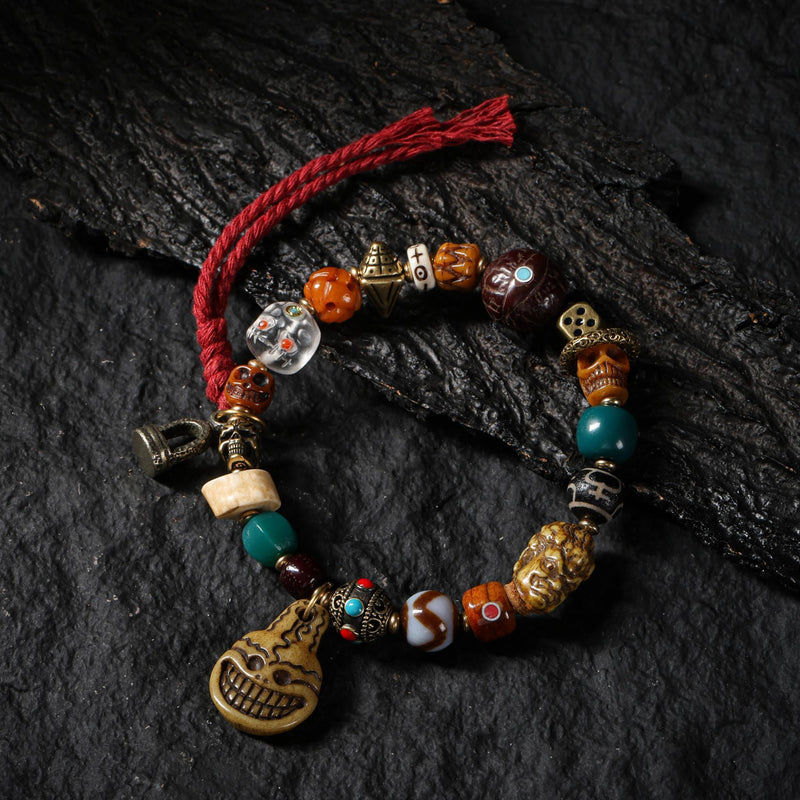 Tibetan Amulet Bone Bracelet