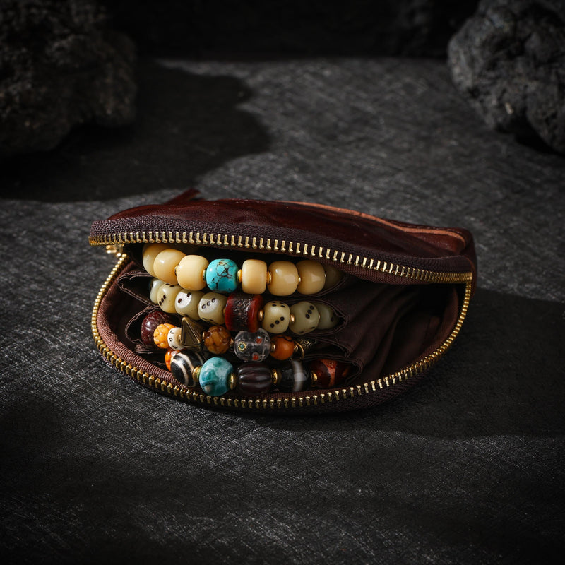 Cowhide Jewelry Organizer Pouch