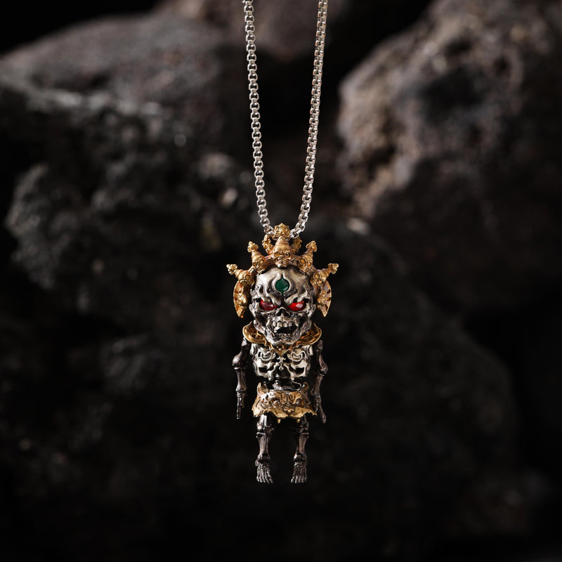 Charnel Ground Skeleton Pendant Necklace