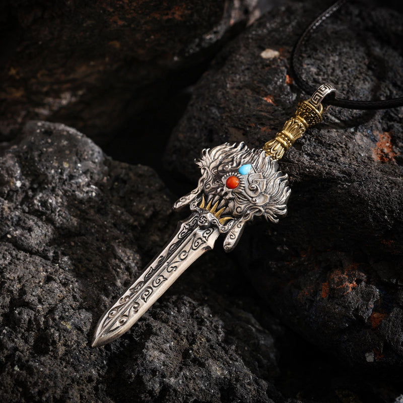 Manjushri Wisdom Sword Pendant Necklace