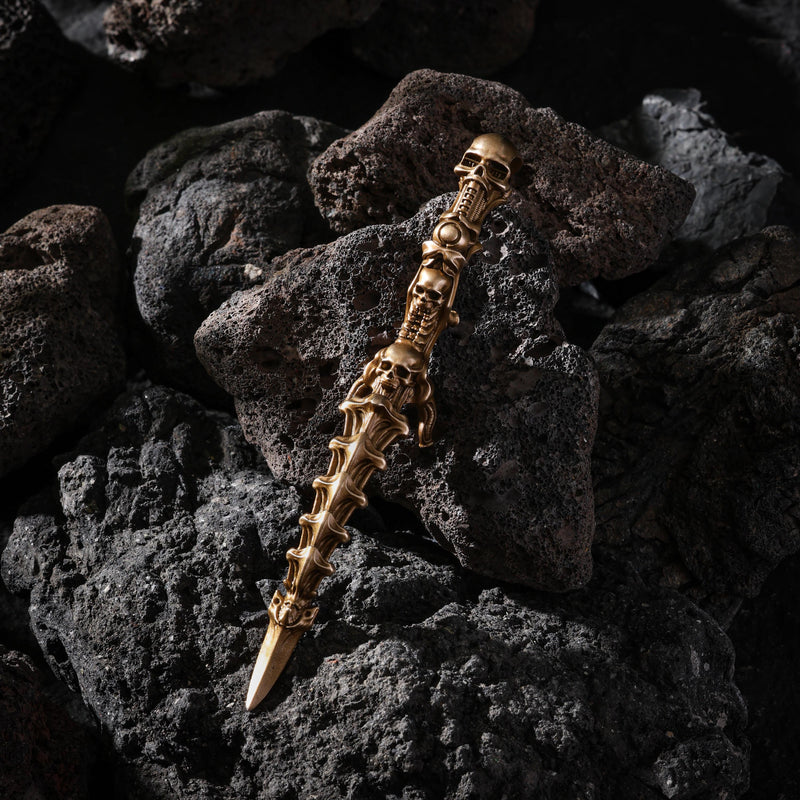 Handheld Charnel Ground Skull Spine Talisman
