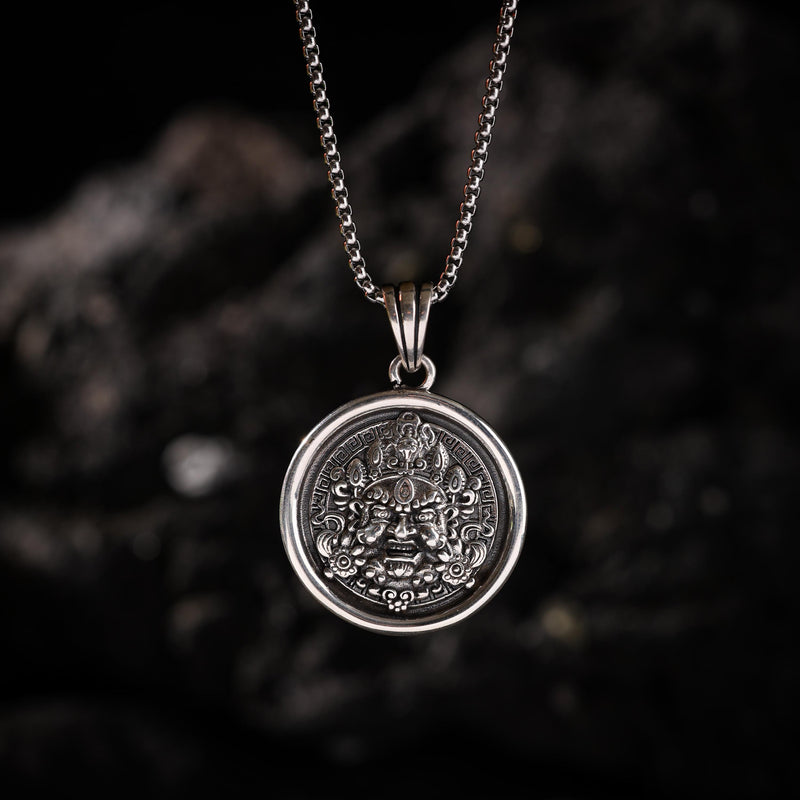 Yellow Jambhala Mantra Pendant Necklace