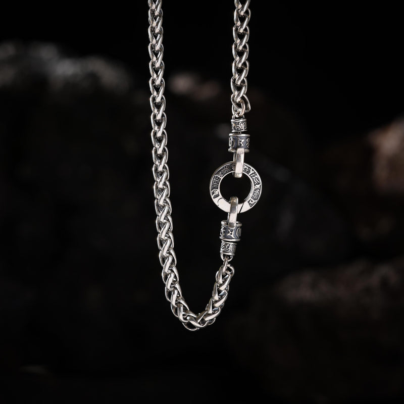 Om Mani Padme Hum Franco Chain Necklace