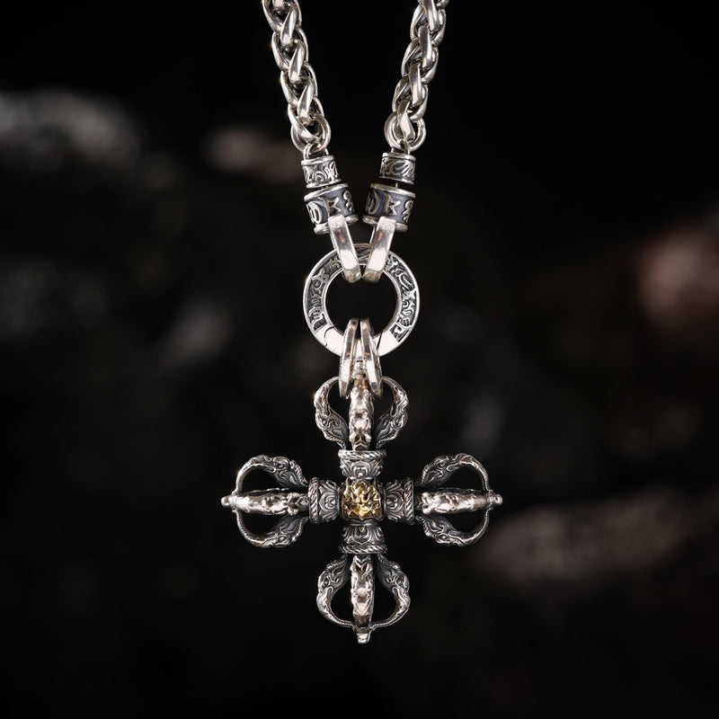 Garuda Crossed Vajra Pendant Necklace