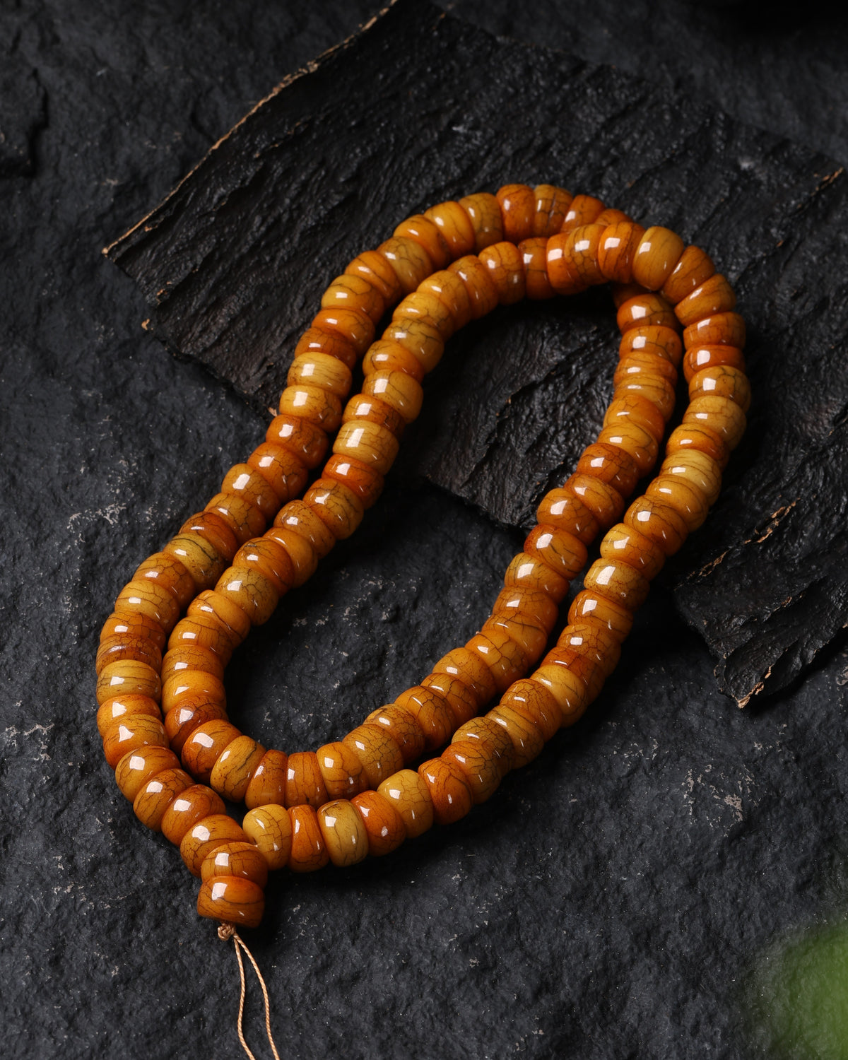 Yak-Knochen-Mala-Halskette mit 108 Perlen-4