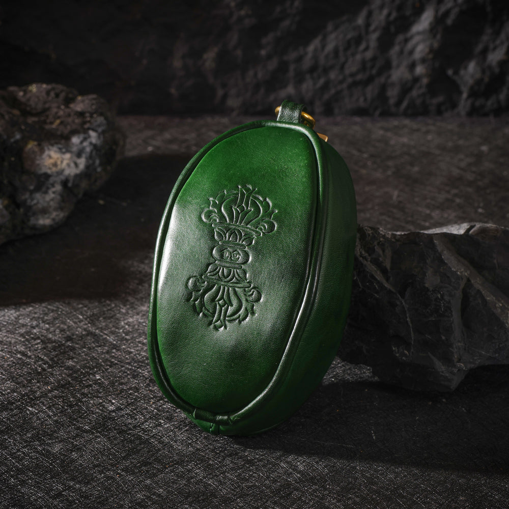 Tibetan Vajra Cowhide Jewelry Pouch