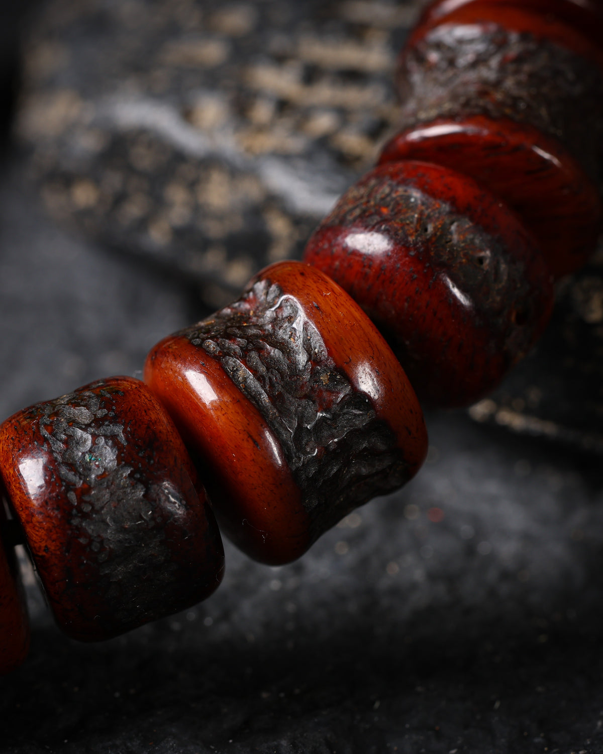 Yak Bone Bead Bracelet-5