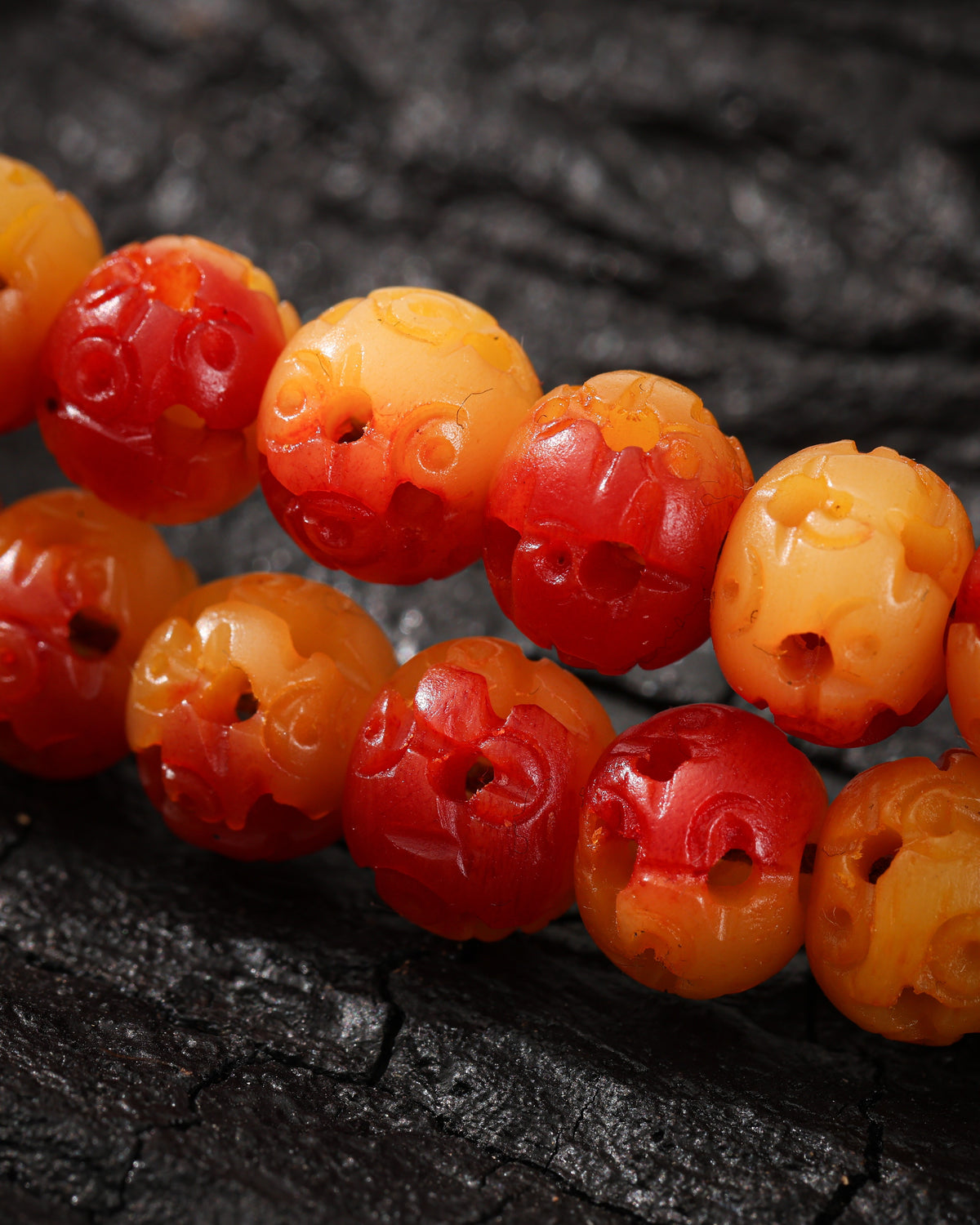 Hollow Yak Bone 108-Bead Mala Necklace-4