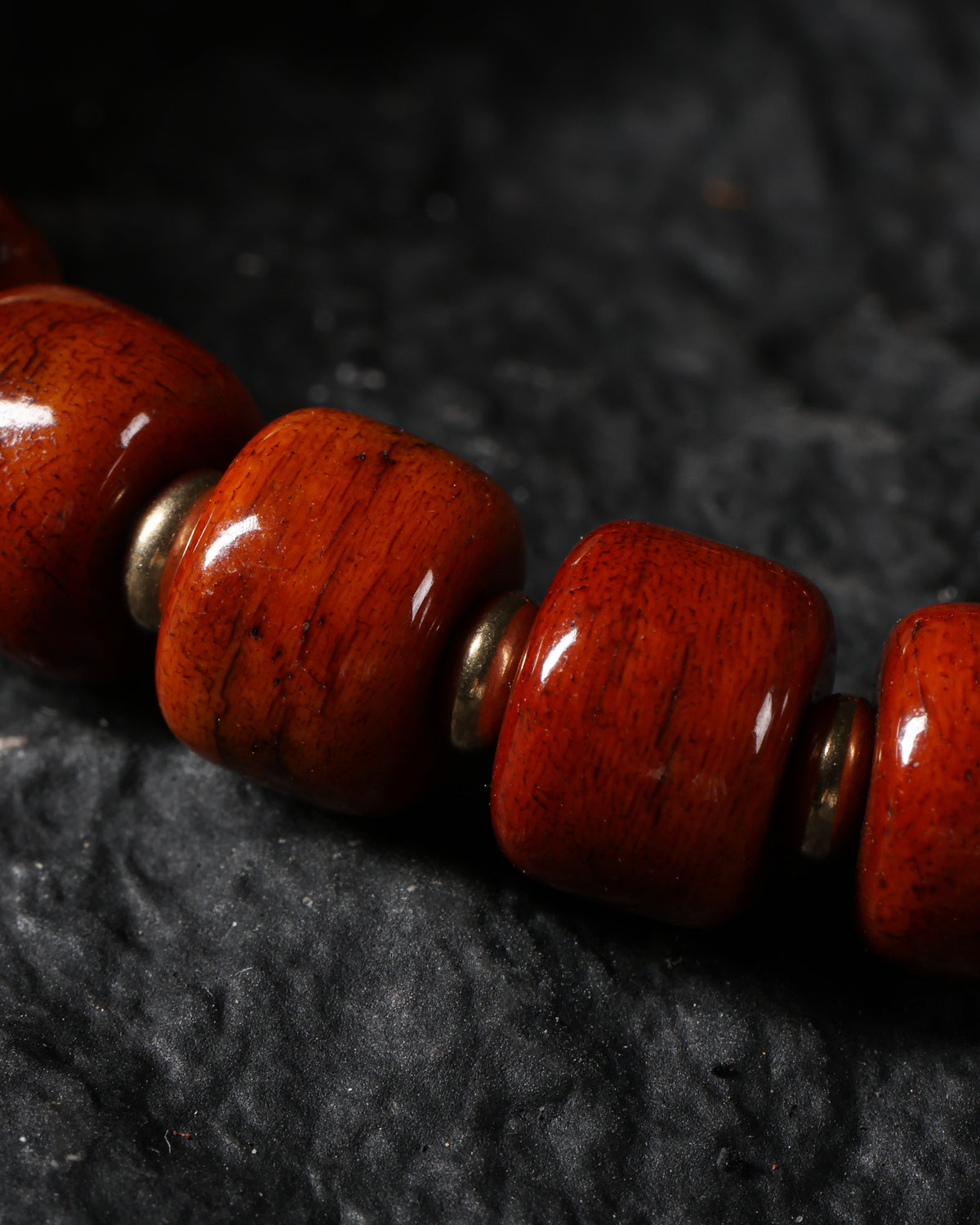 Yak Bone Carved Skull Bracelet-5
