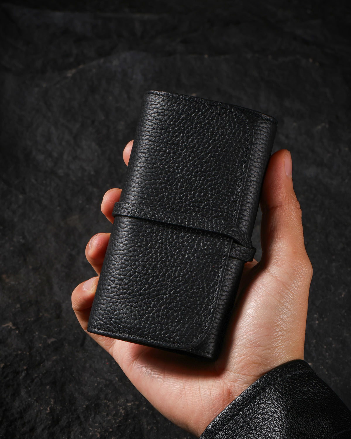 Leather Jewelry Roll Pouch-21