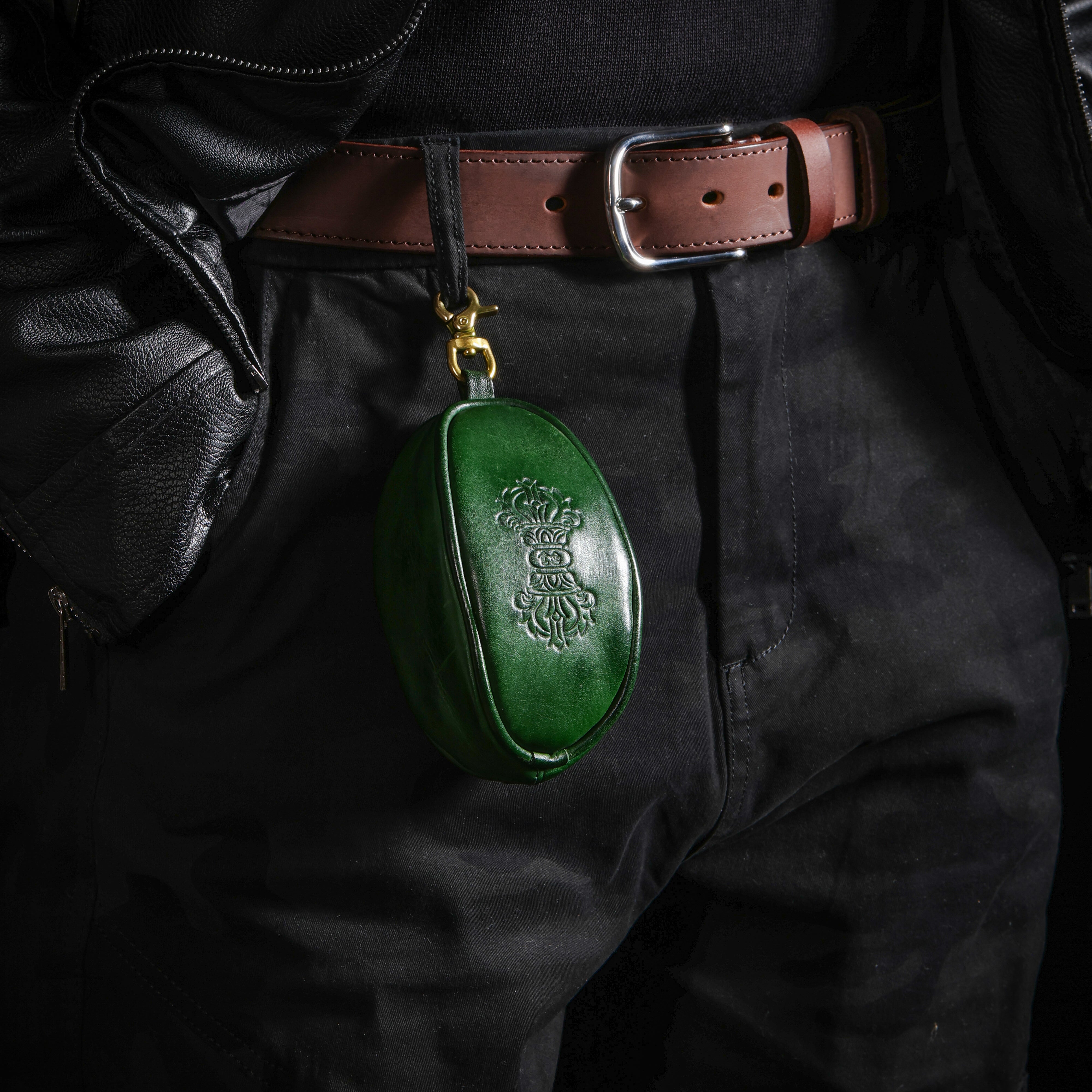 Sacchetto portagioie in pelle di mucca Vajra tibetano-7