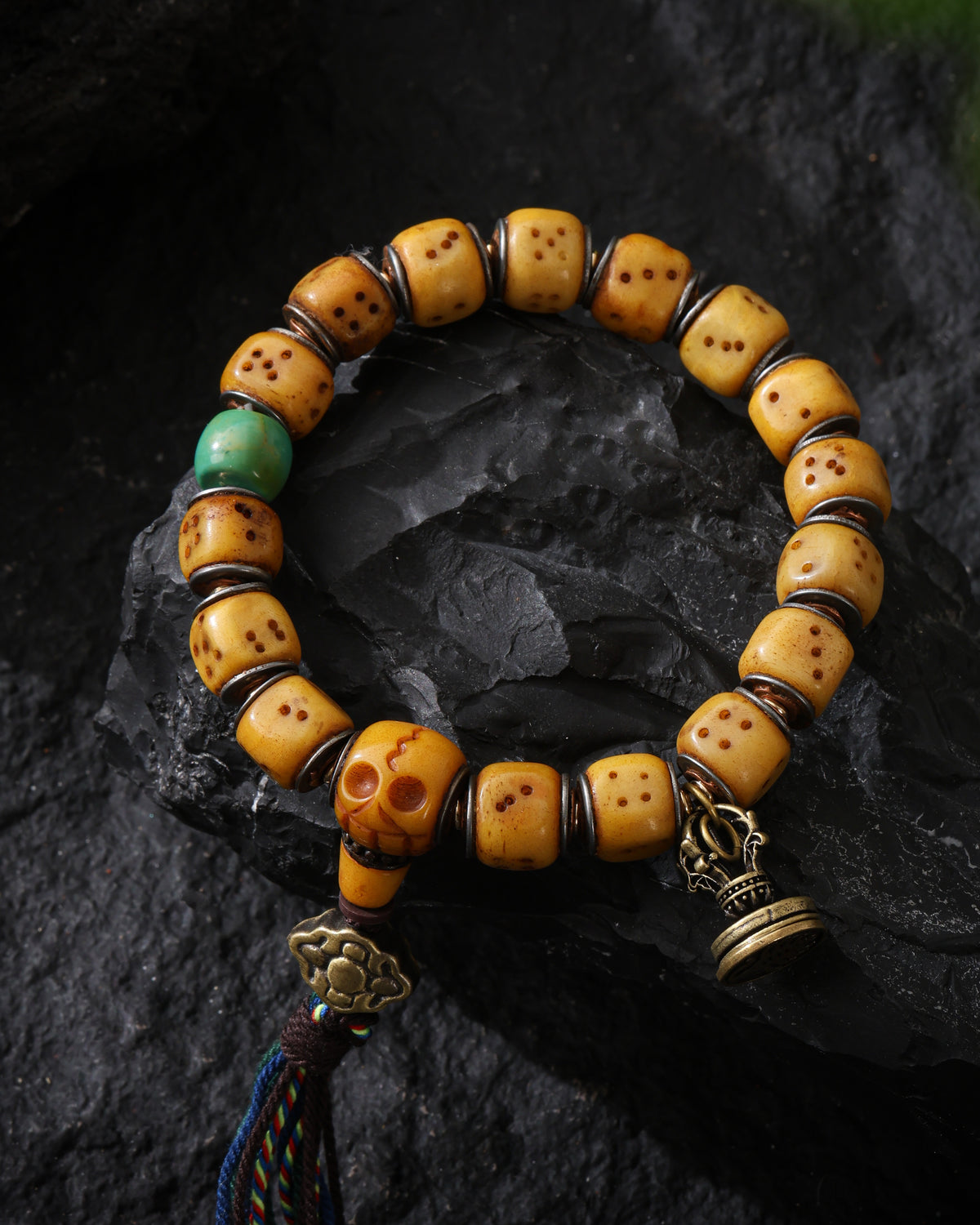 Yak Bone Dice Fortune Bracelet