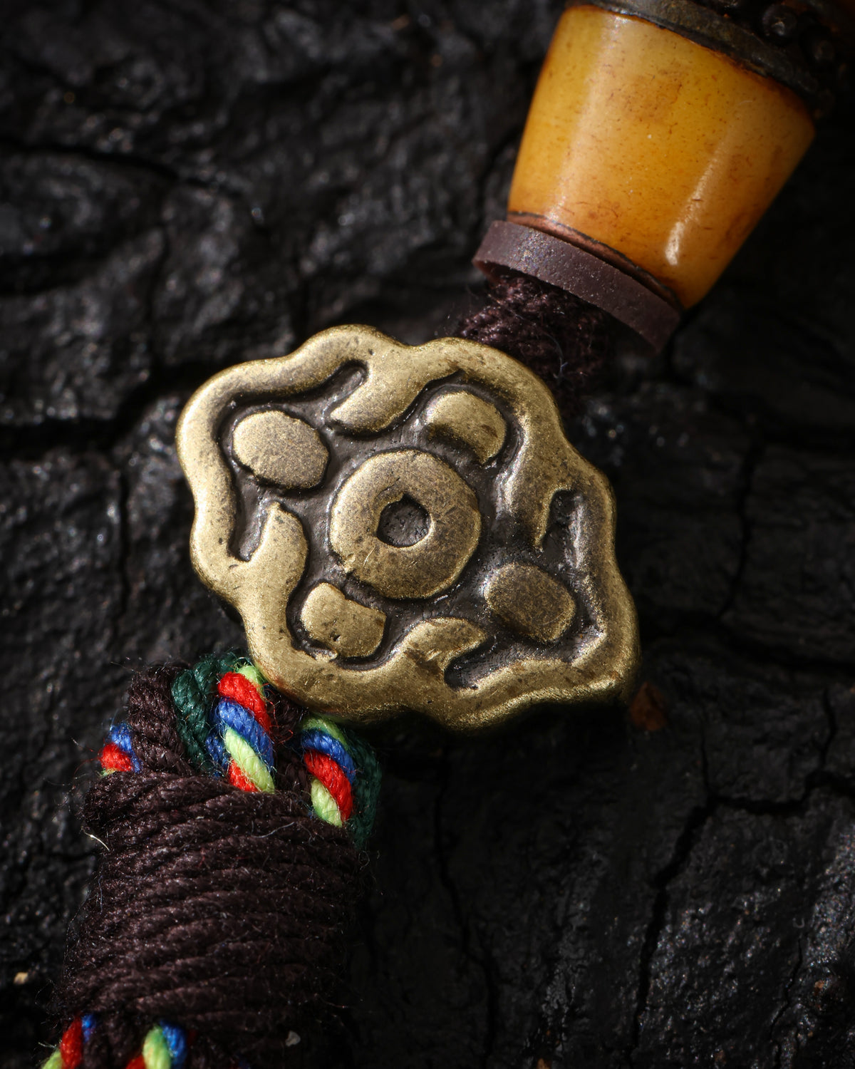 Pulsera de la fortuna de dados de hueso de yak-5