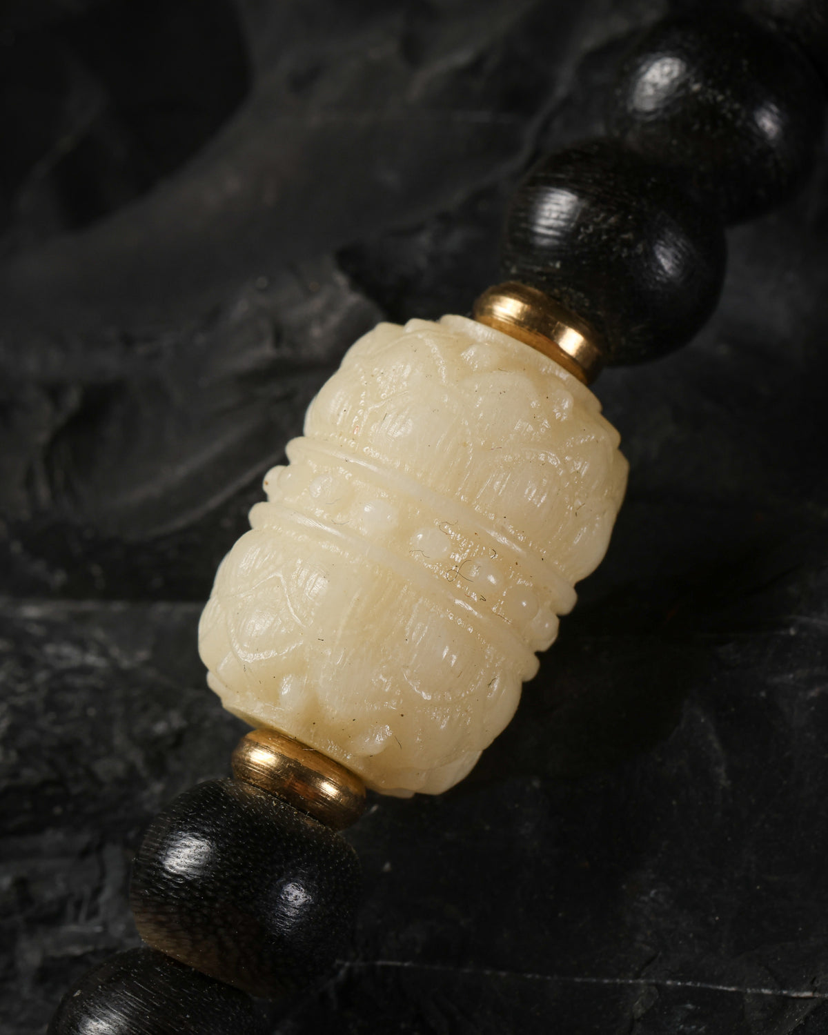 Yak Bone 108-Bead Mala Necklace-8