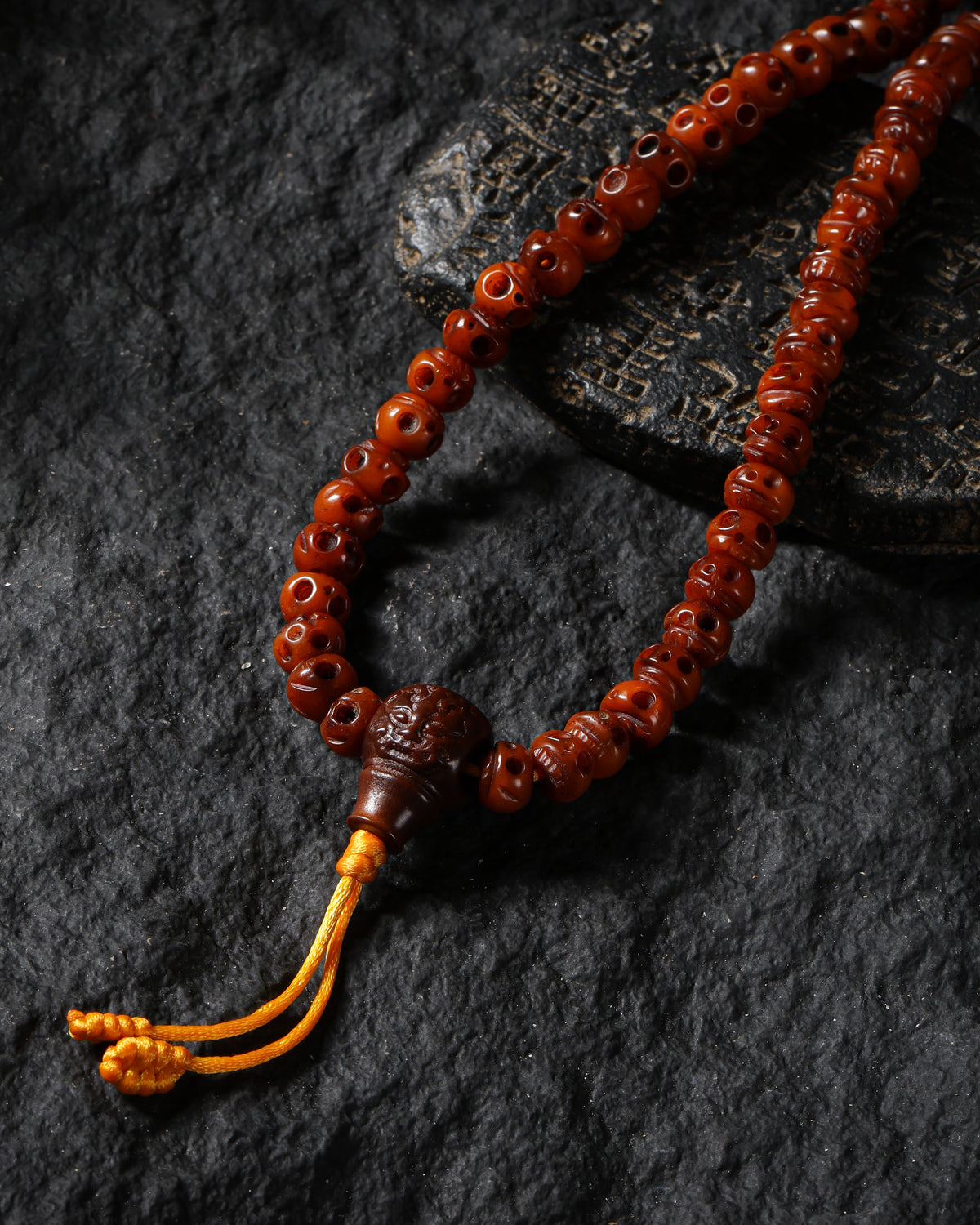 Bone Skull 108 Mala Necklace-6