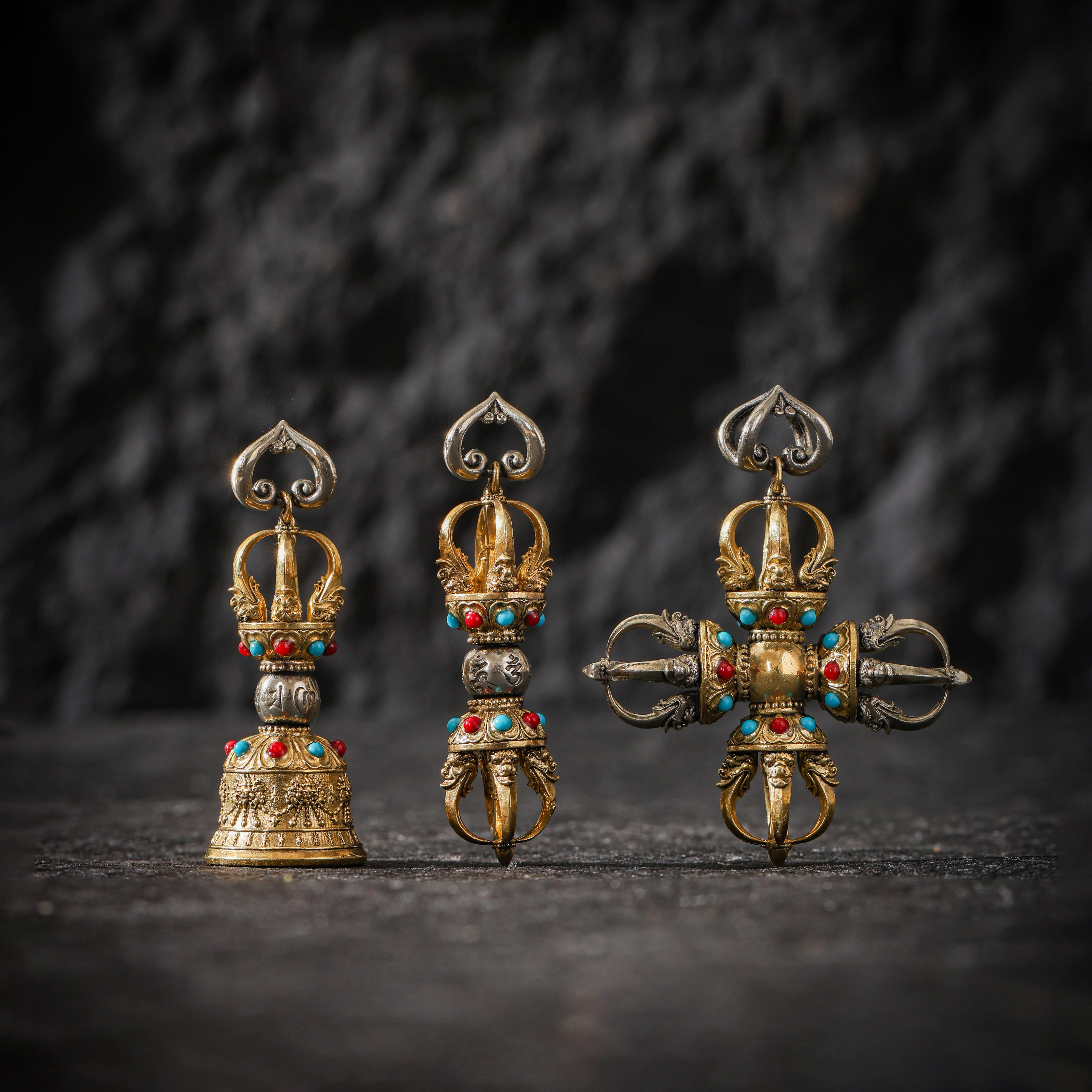 Crossed Vajra Pendant Necklace-9