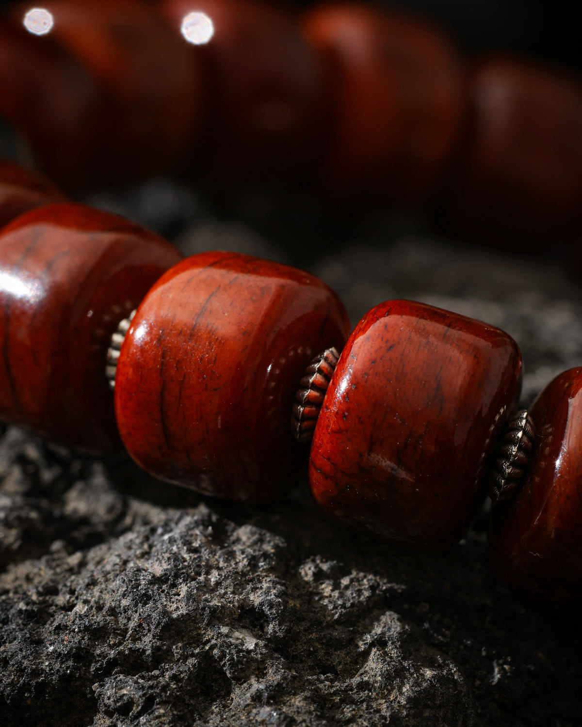 Bracelet de perles en os de yak-8