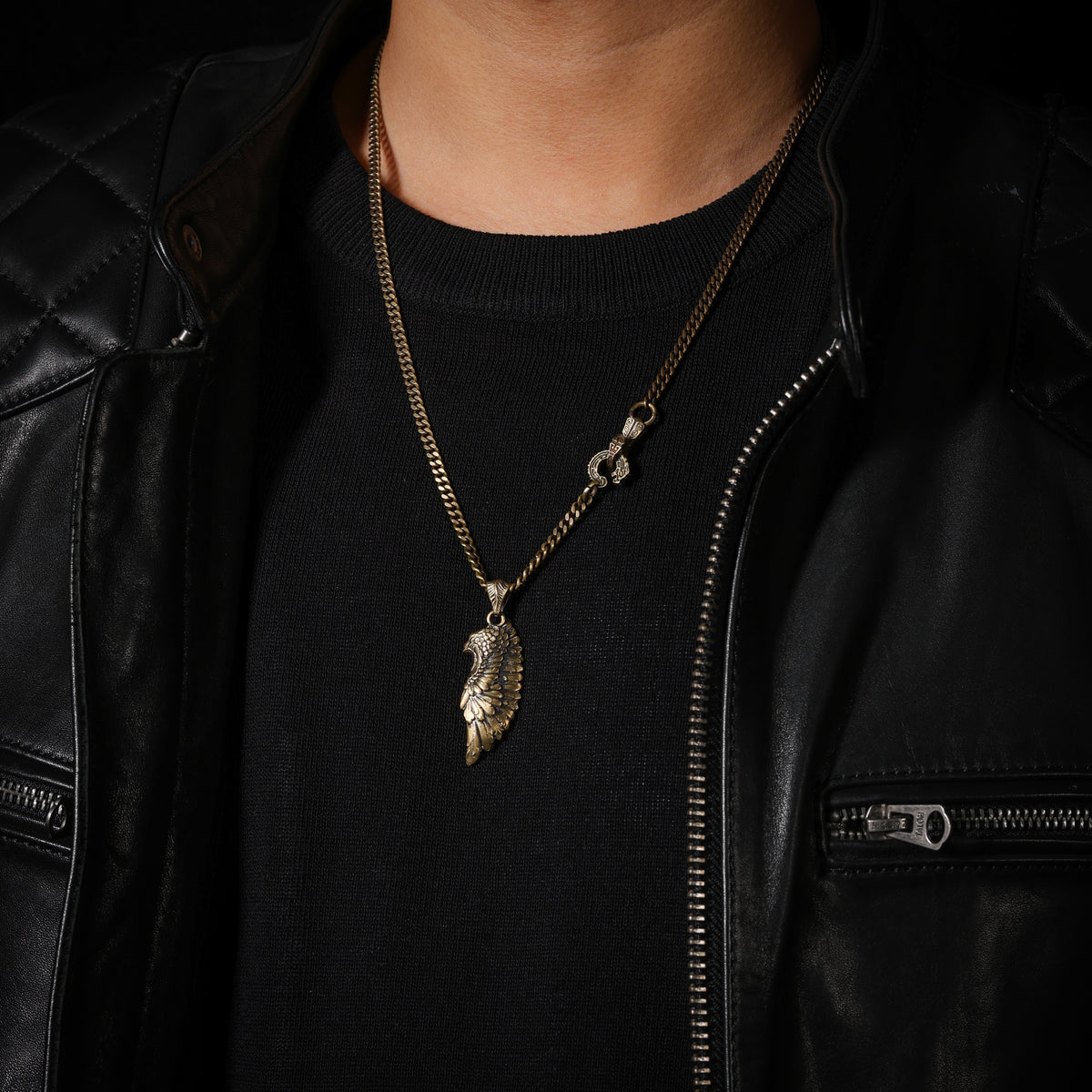 Guardian Wing Talisman Pendant Necklace-3