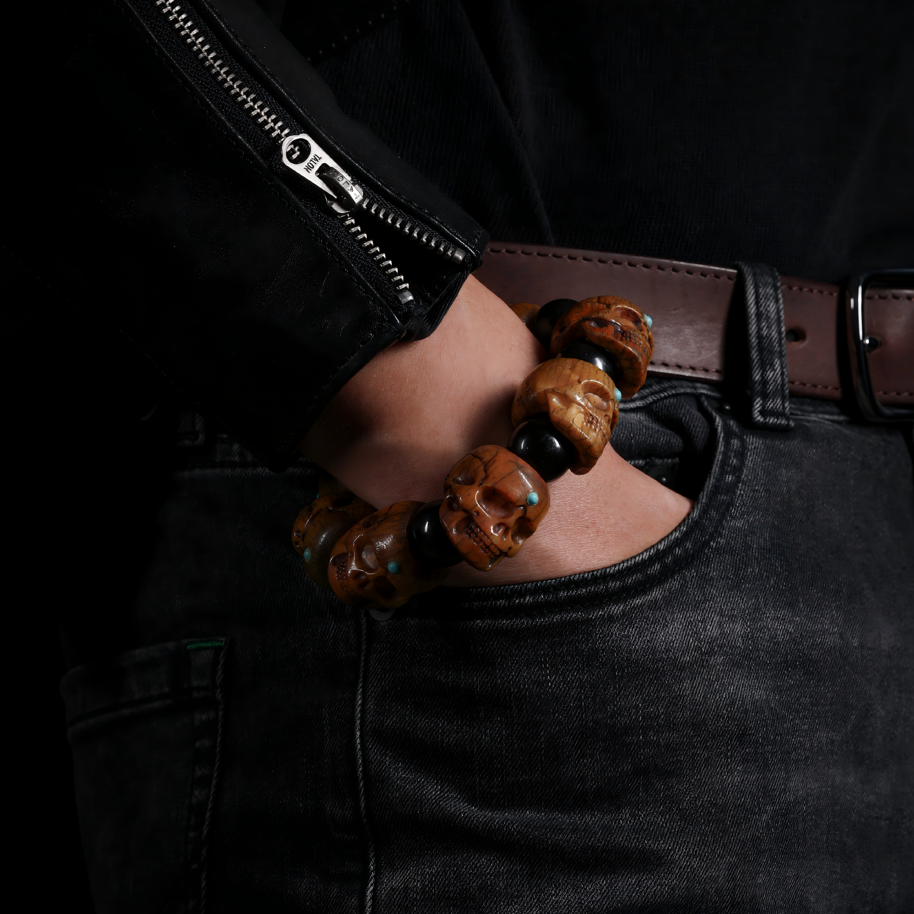 Yak Bone Skull Bracelet