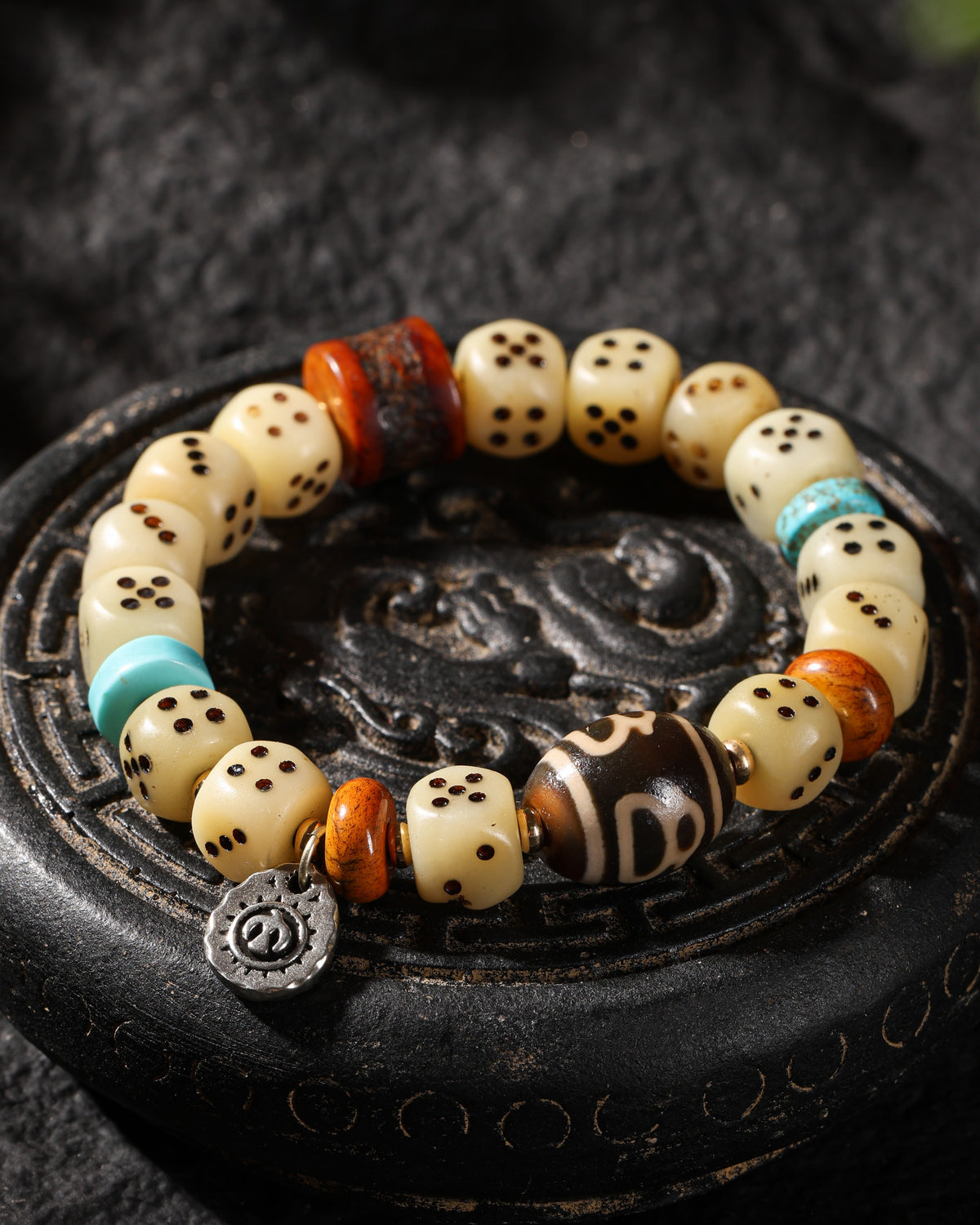 Yak Bone Dice Fortune Bracelet-4