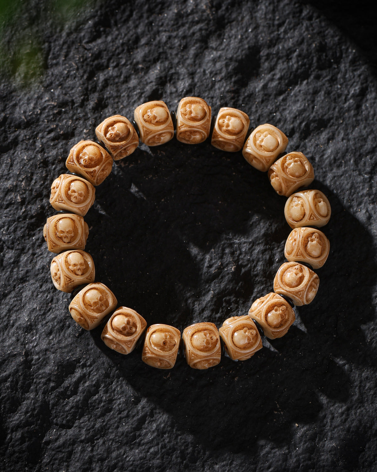 Yak Bone Skull Bracelet