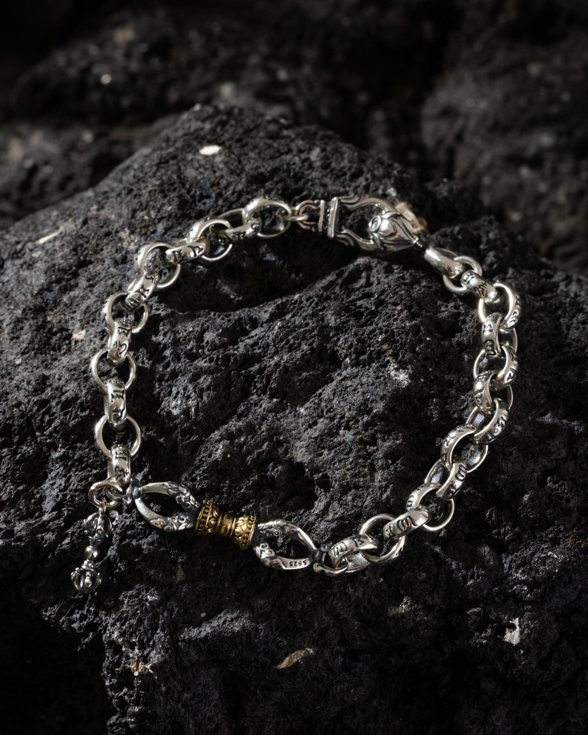Silver & Brass Vajra Bracelet
