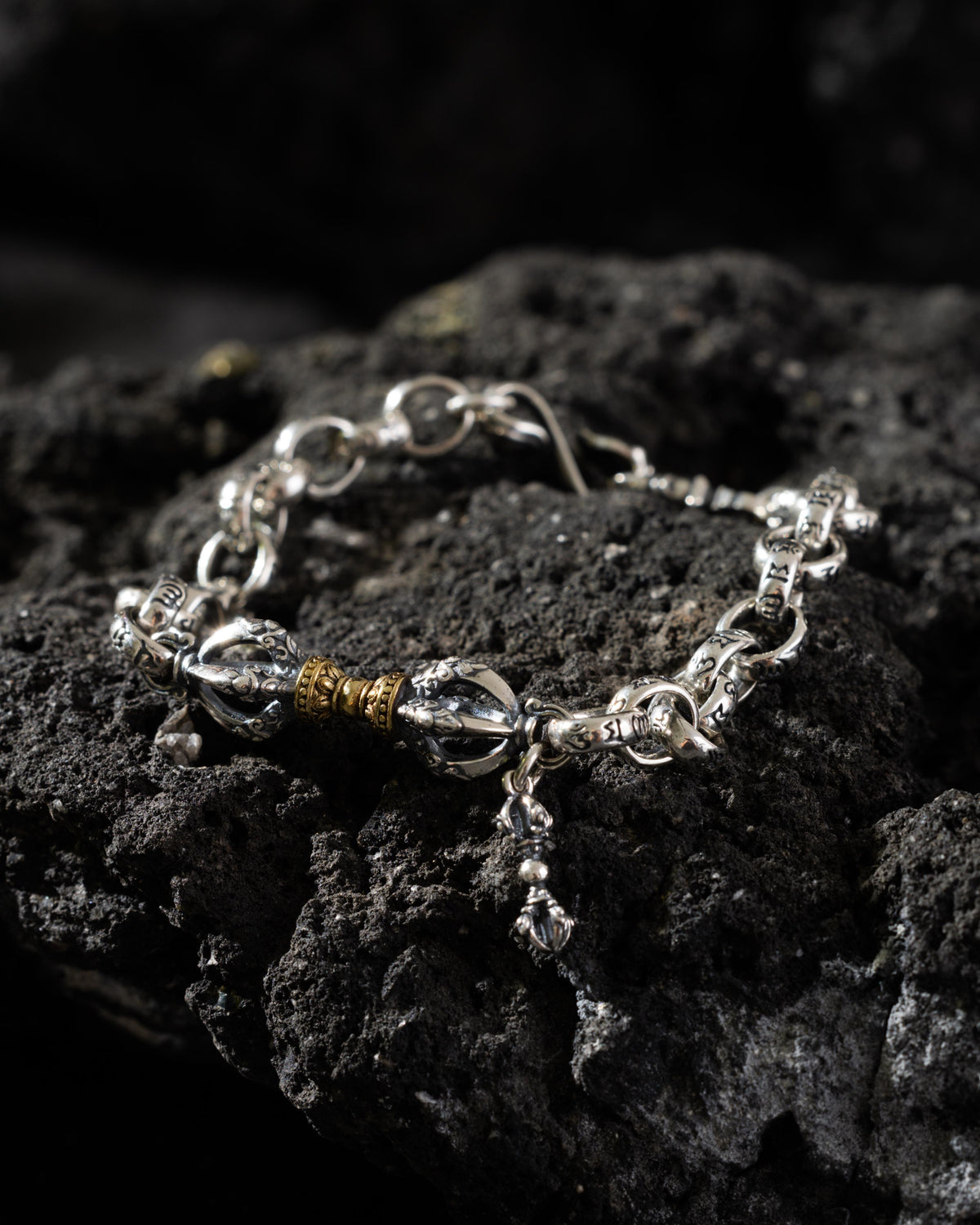Silver & Brass Vajra Bracelet-4