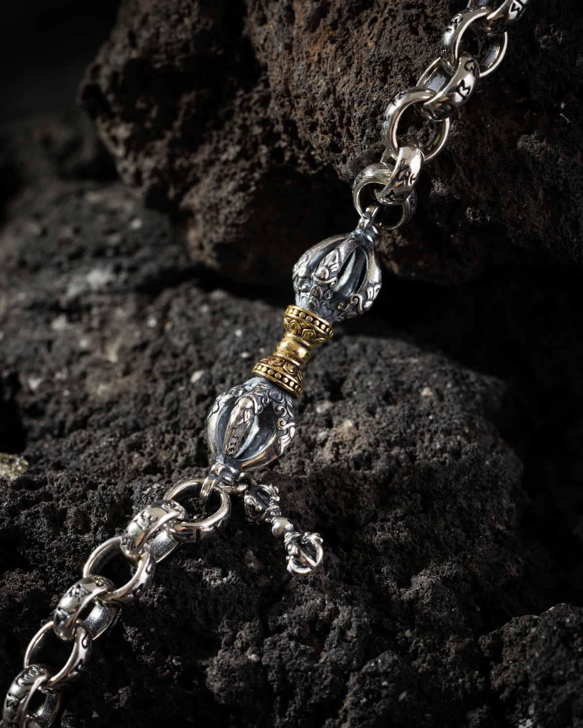 Silver & Brass Vajra Bracelet-5