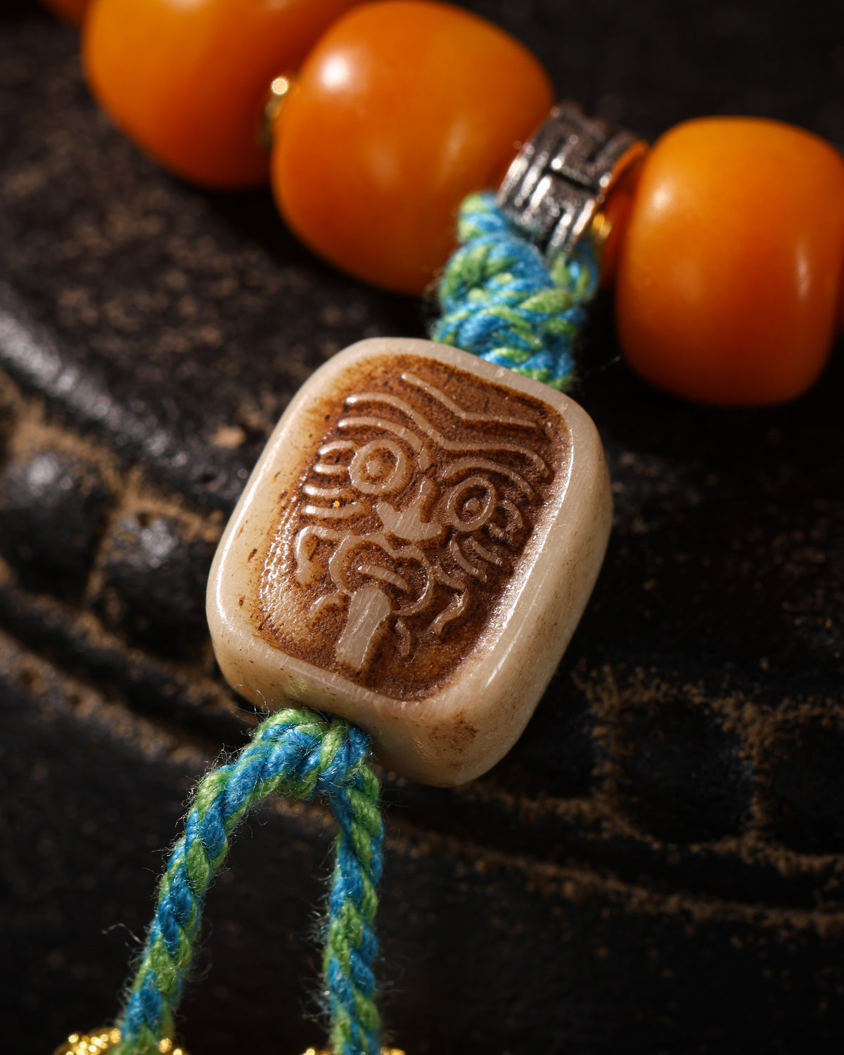 Yak Bone Bead Bracelet-4