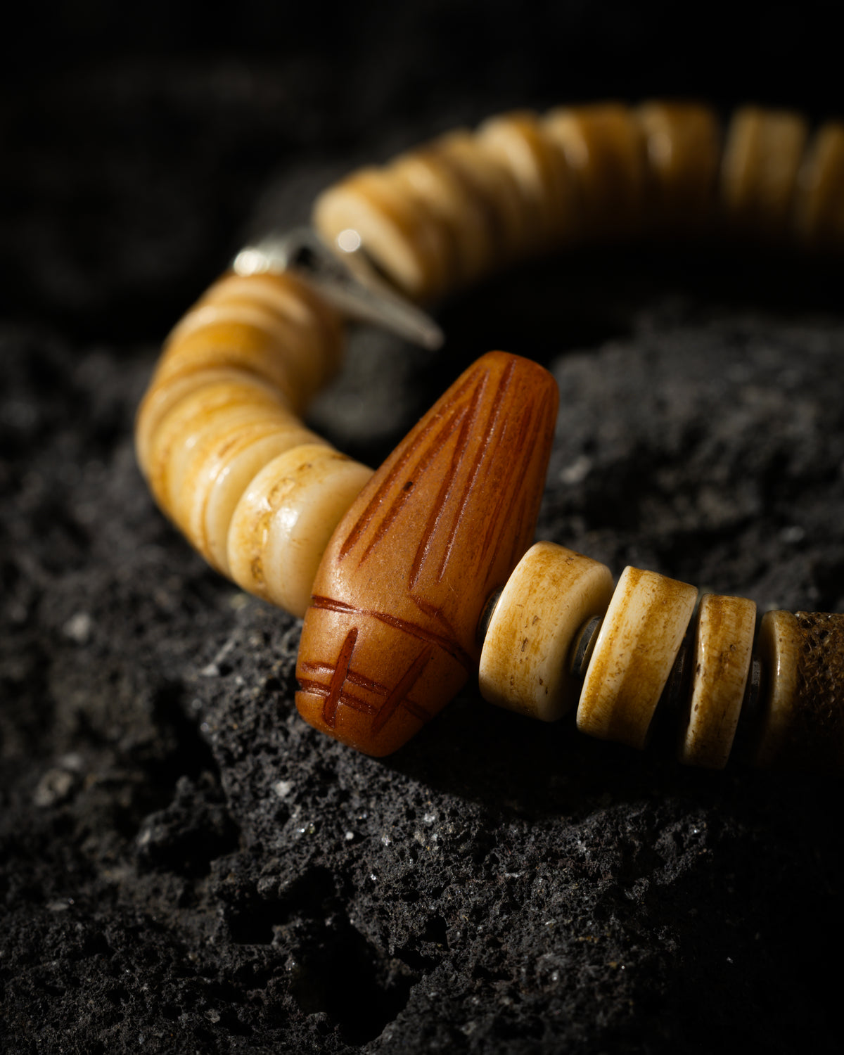 Yak Bone Bracelet Dice and Spike-6