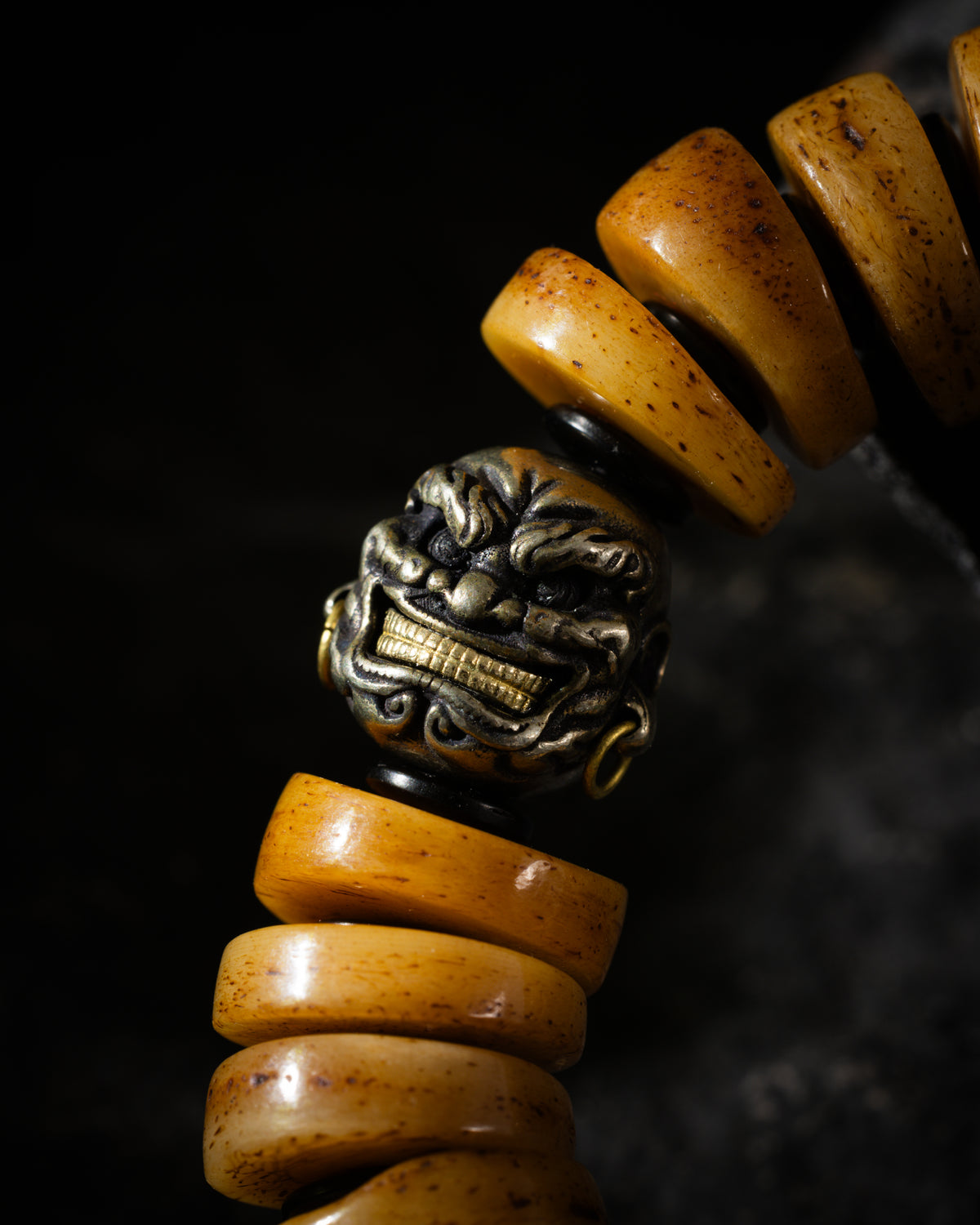 Yak Bone Guardian Face Bracelet-6