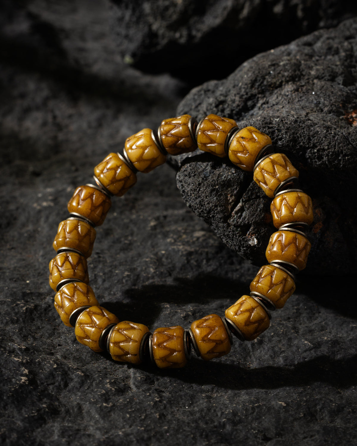 Yak Bone Geometric Bracelet-4