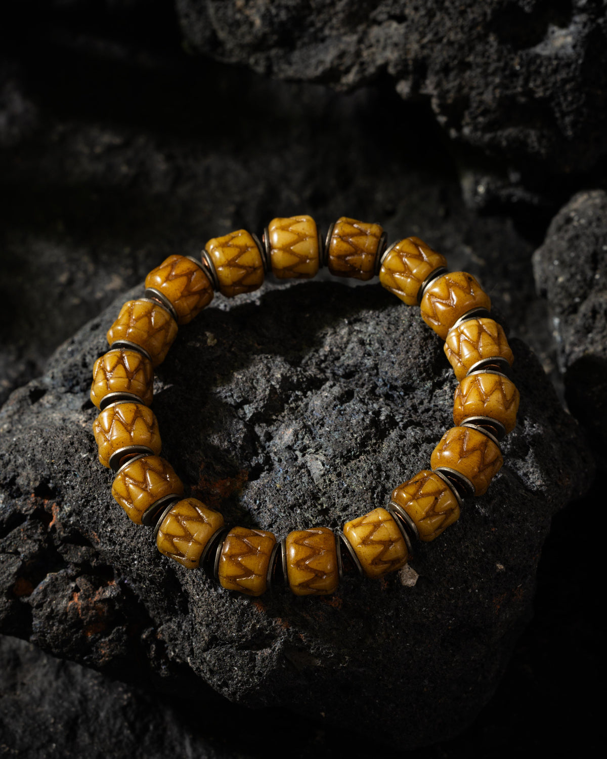 Yak Bone Geometric Bracelet-1