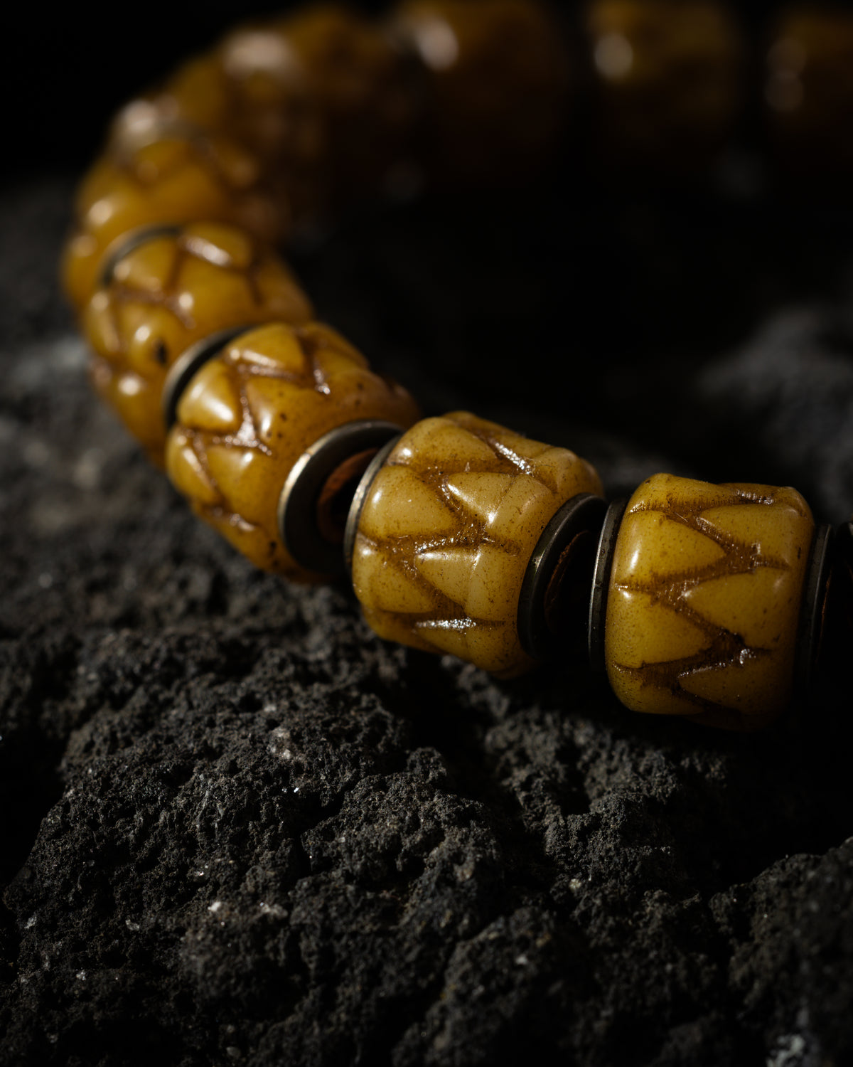 Yak Bone Geometric Bracelet-5