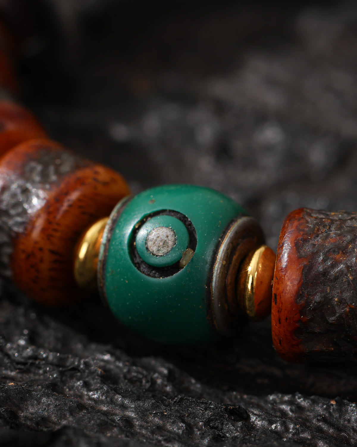 Armband aus Yakknochen mit Dzi-Verzierung-7