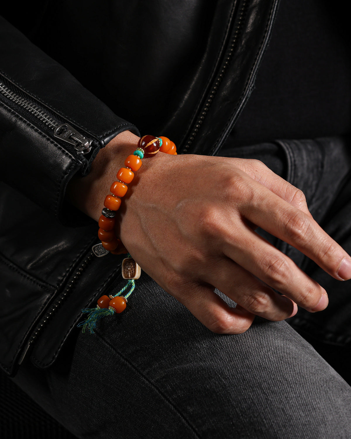Yak Bone Bead Bracelet-3