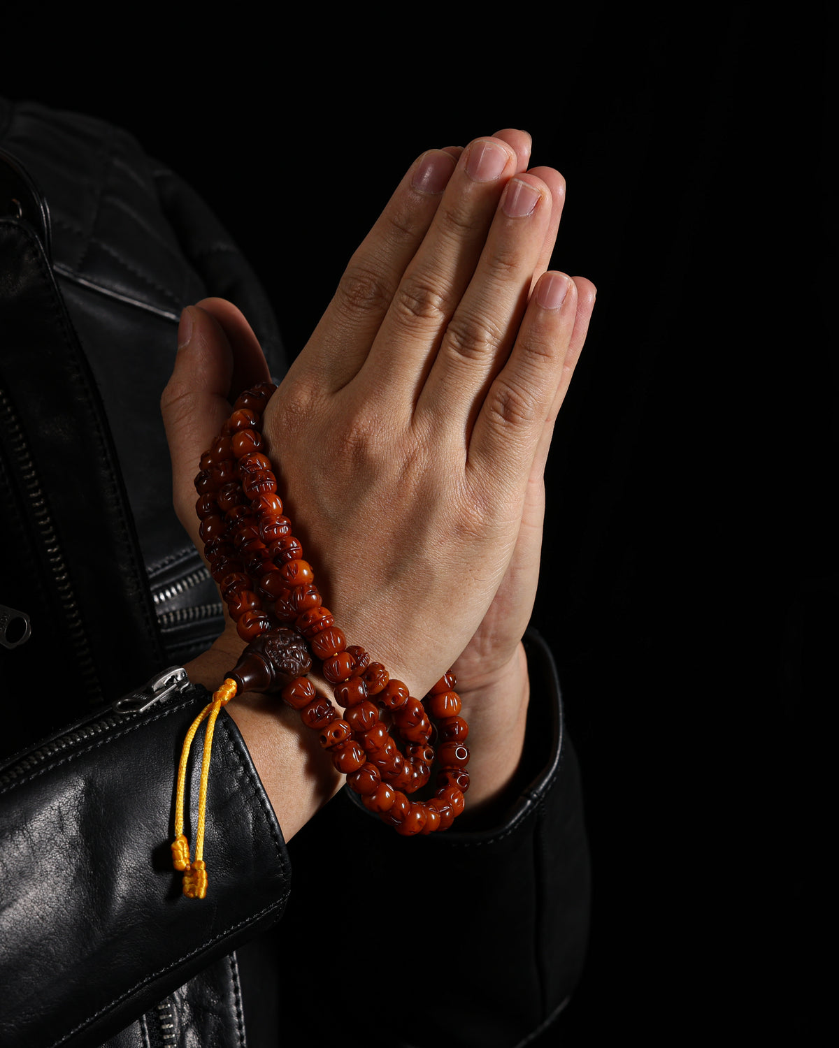 Bone Skull 108 Mala Necklace-4