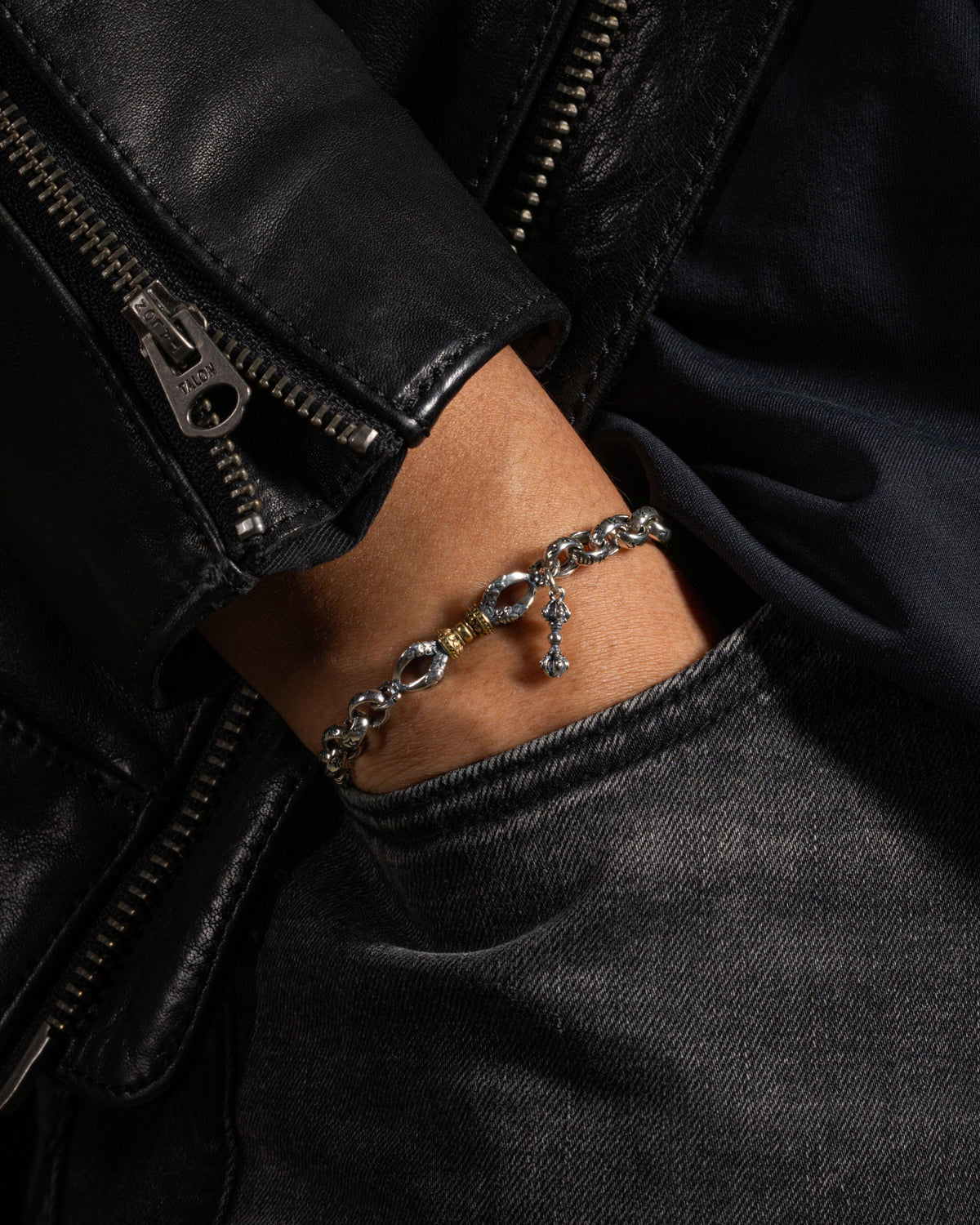 Silver & Brass Vajra Bracelet
