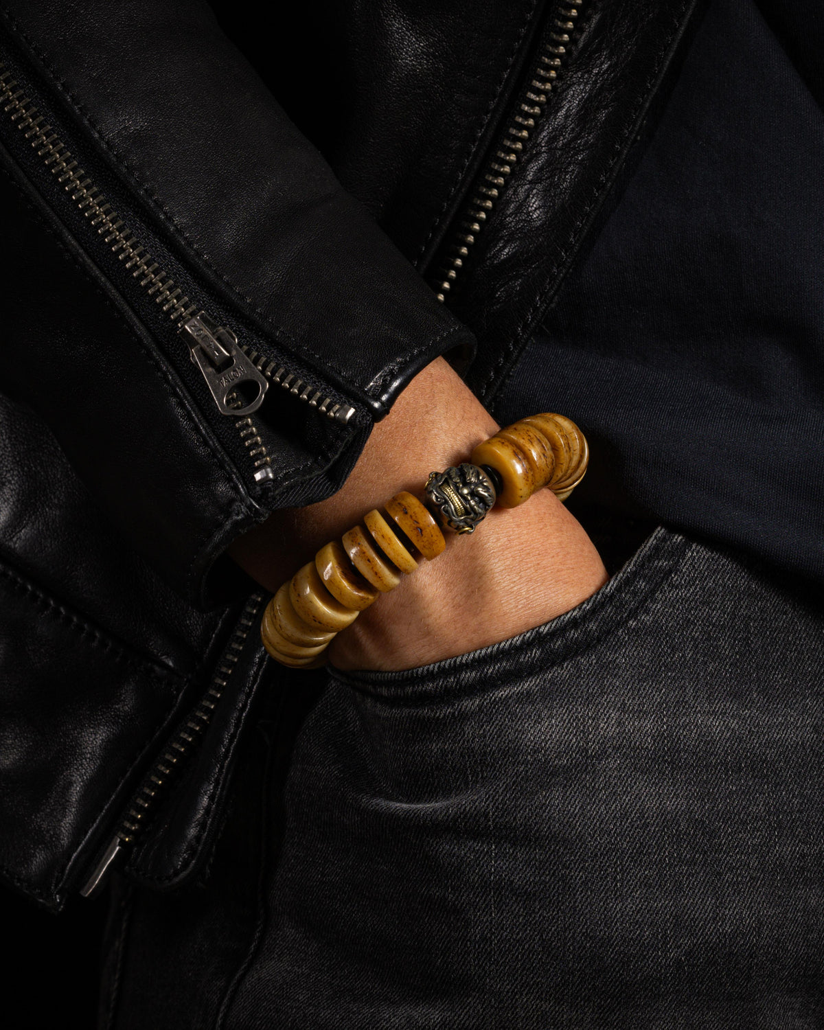 Yak Bone Guardian Face Bracelet-2