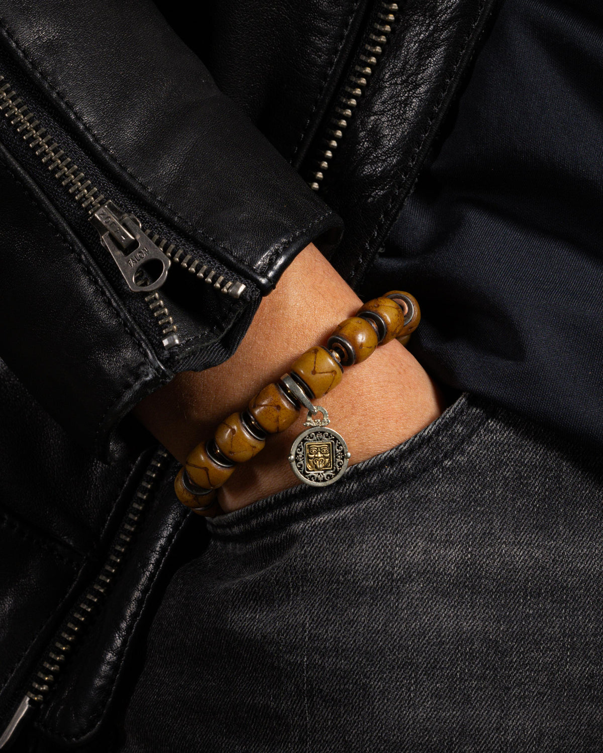 Yak Bone Zaki Lhamo Bracelet