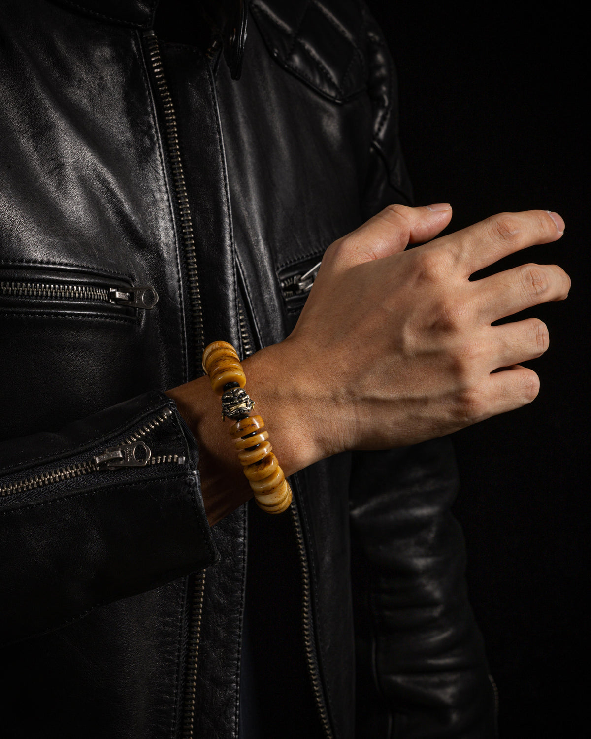 Yak Bone Guardian Face Bracelet-3