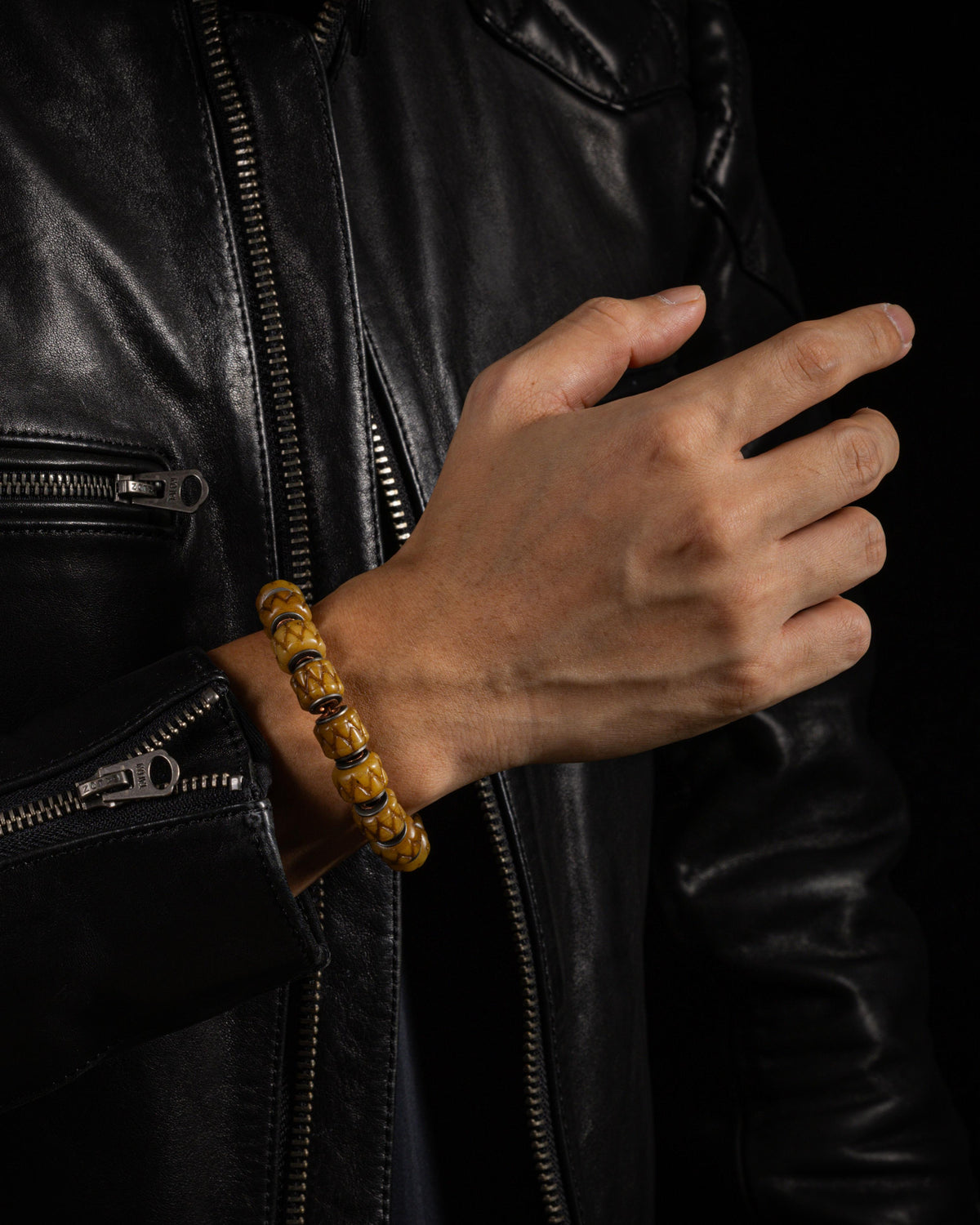 Yak Bone Geometric Bracelet-3