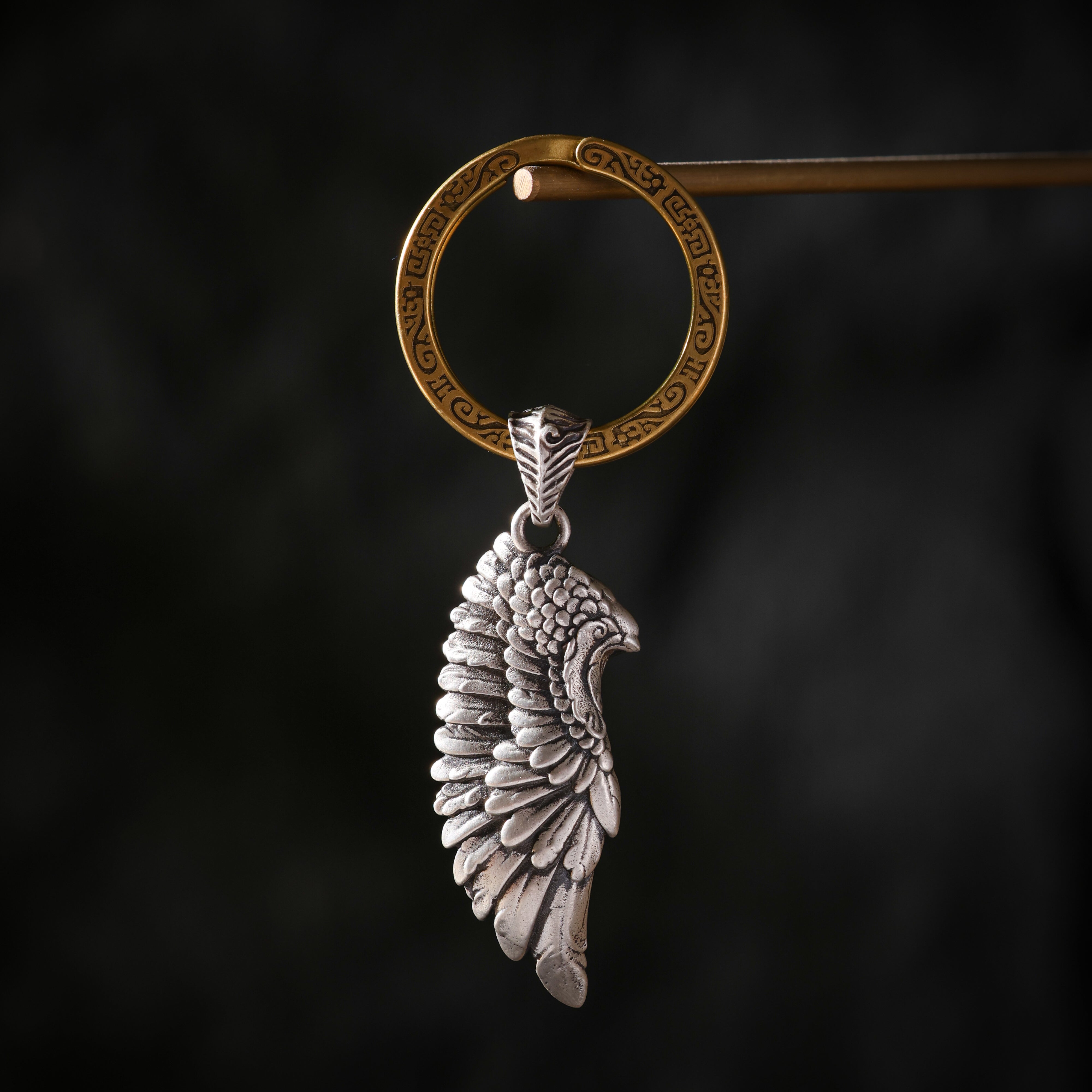 Guardian Wing Necklace Keychain Bag Charm-10
