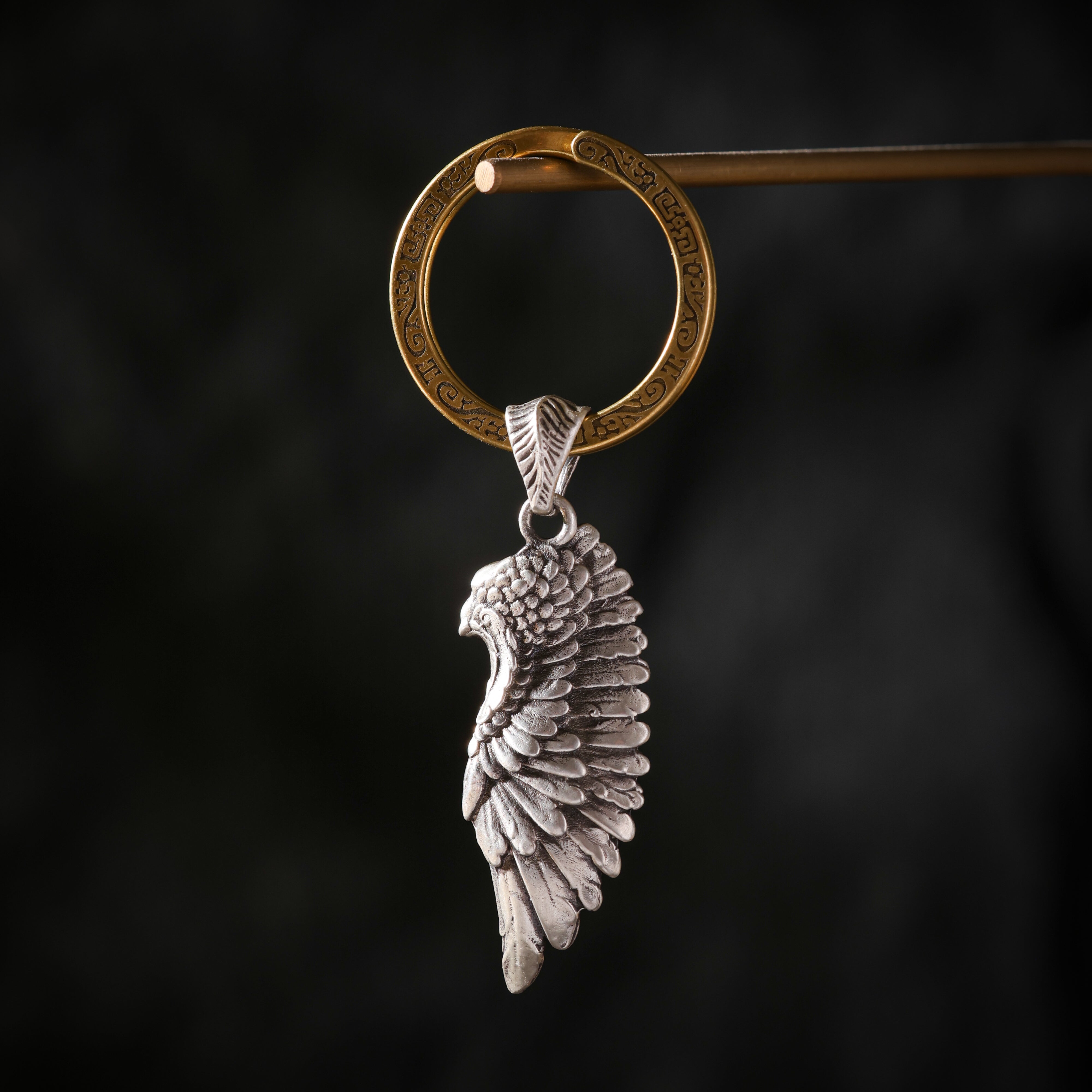 Guardian Wing Necklace Keychain Bag Charm-17