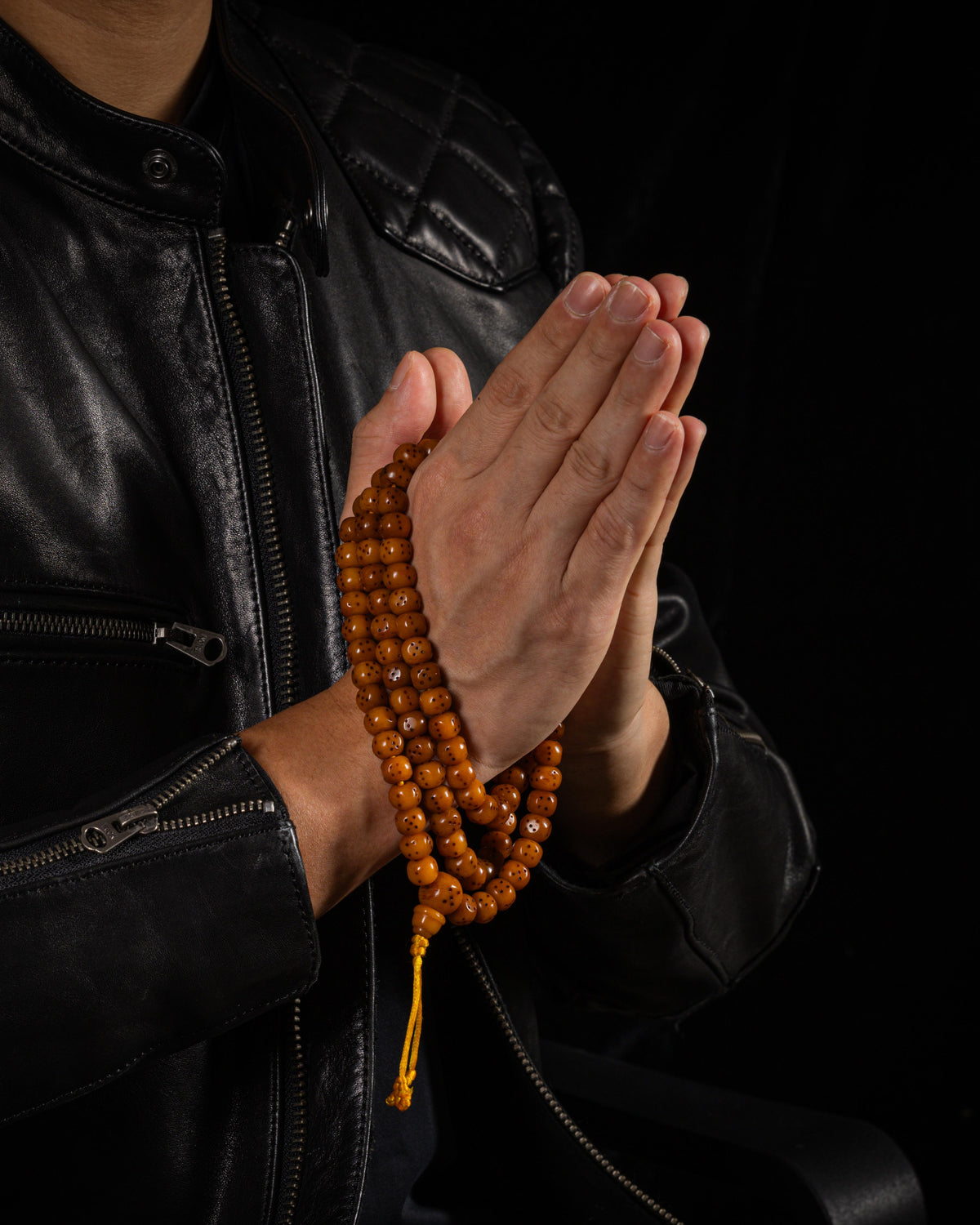 Yak Bone Dice 108 Mala Necklace-3