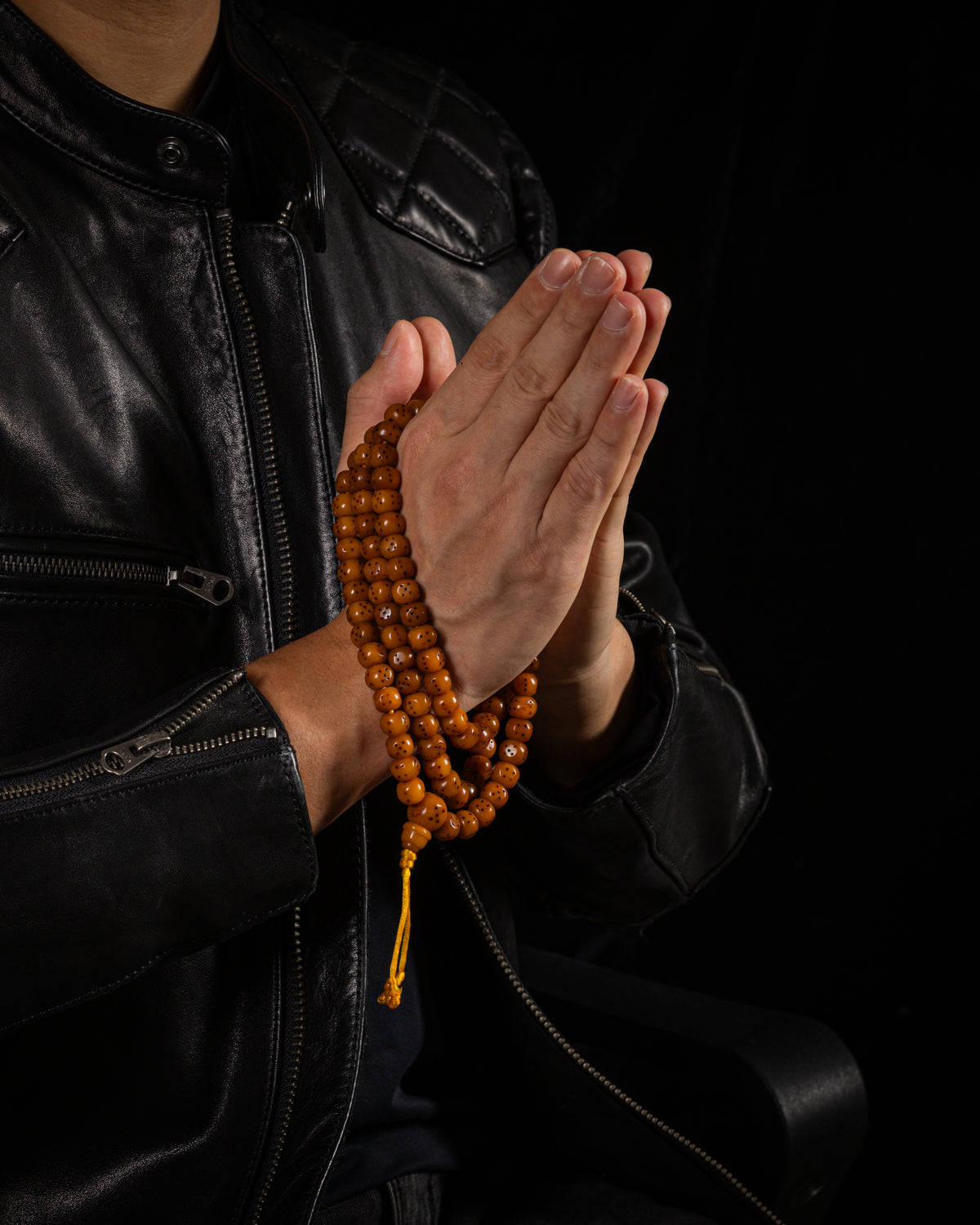Yak Bone Dice 108 Mala Necklace-3